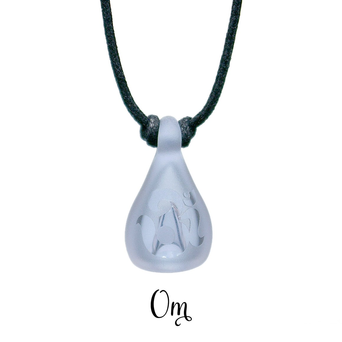 Aromatherapy Jewelry, Colored Frosted with Design - Om