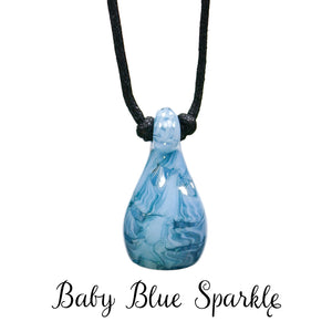 aromatherapy pendant rake blue baby blue sparkle 
