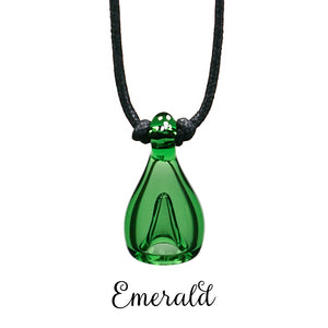 aromatherapy pendant translucent green emerald 