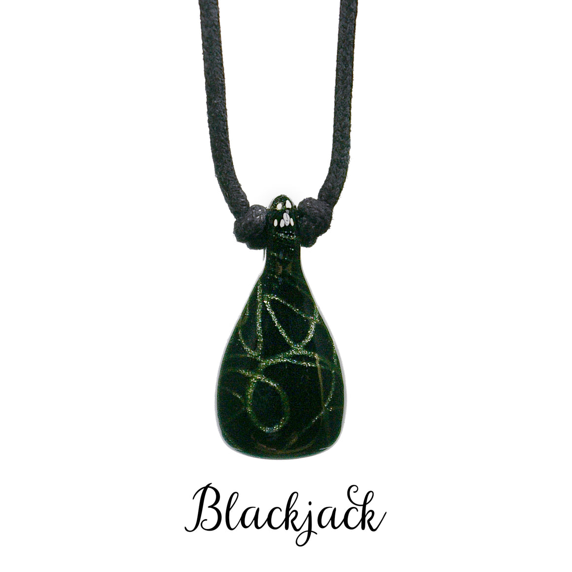 aromatherapy pendant abstract black green blackjack