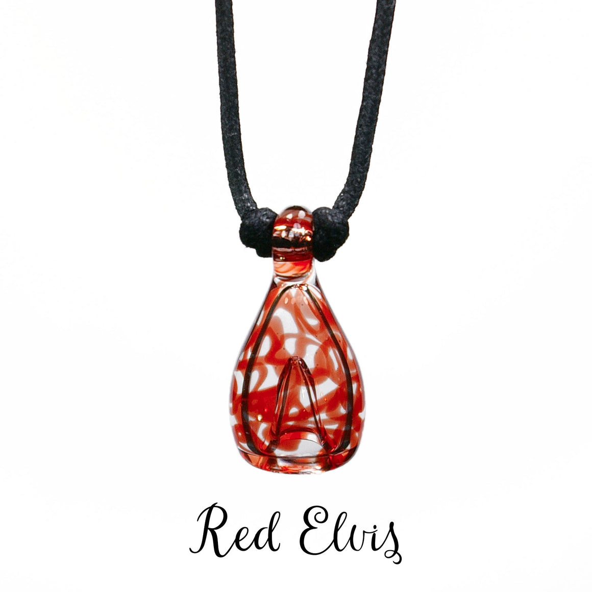 aromatherapy pendant abstract red elvis clear