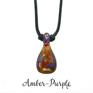 Aromatherapy Jewelry, Rake - Amber-Purple