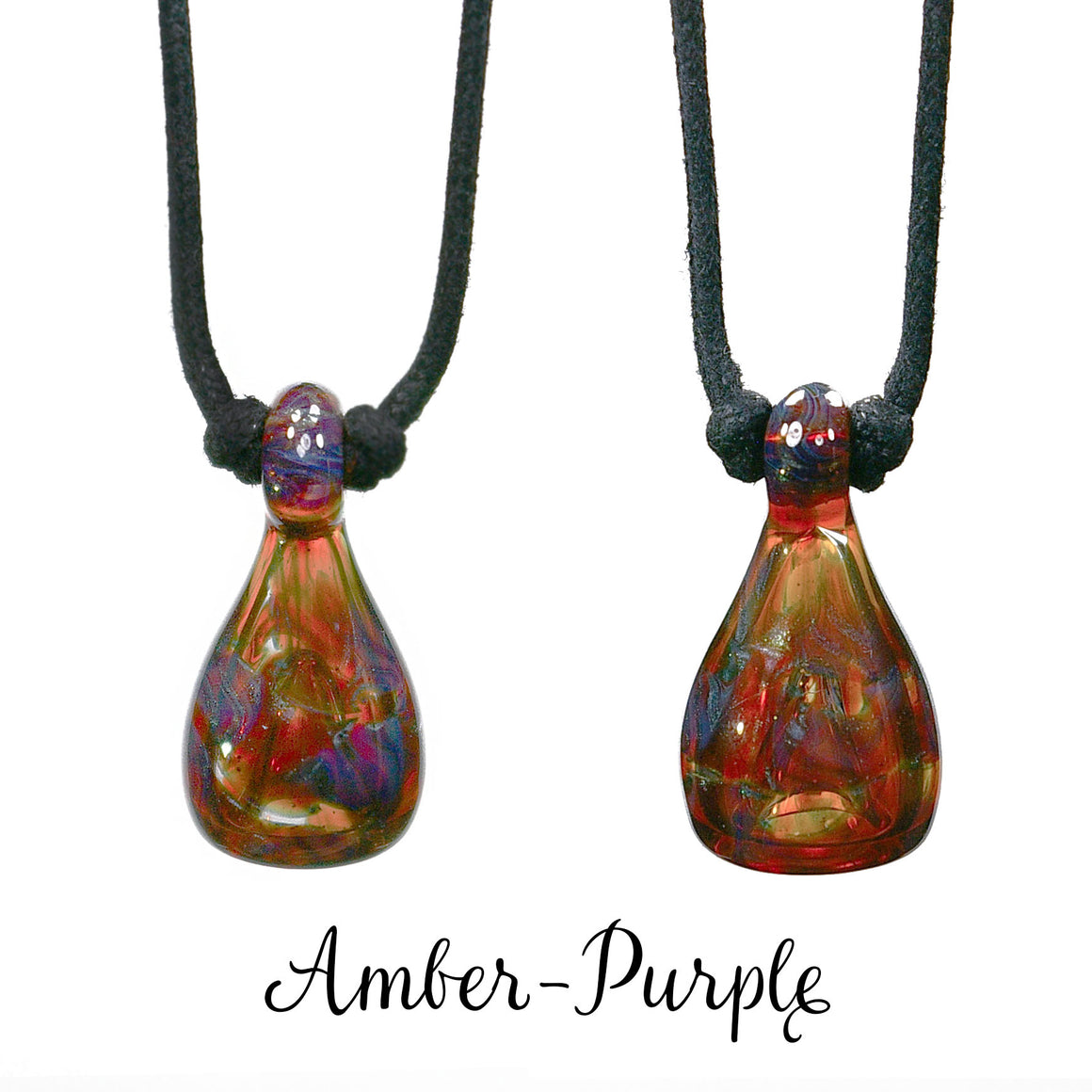 Aromatherapy Jewelry, Rake - Amber-Purple